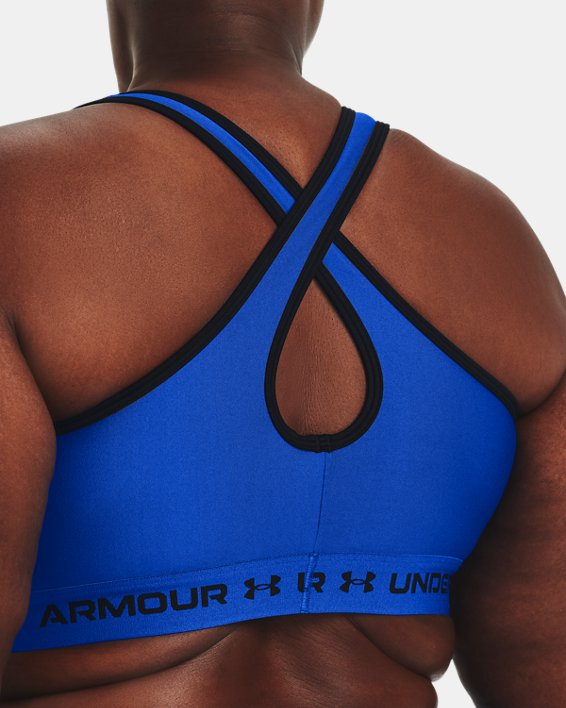 Reggiseno sportivo UA Crossback Mid da donna, Blue, pdpMainDesktop image number 2